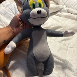 Gray and White Cartoon Cat Plush Toy tom and Jerry